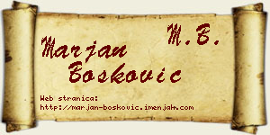 Marjan Bošković vizit kartica